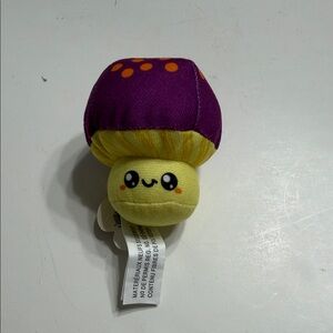 Cute Purple and Yellow Mushroom Plush Toy